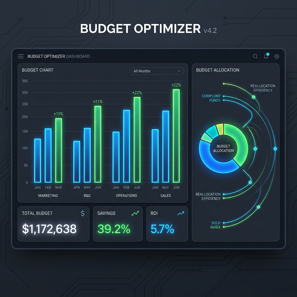 Budget sweeps allocation dashboard and multi-channel spending optimization curves